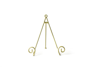 Large Swirl Gold Plate Stand