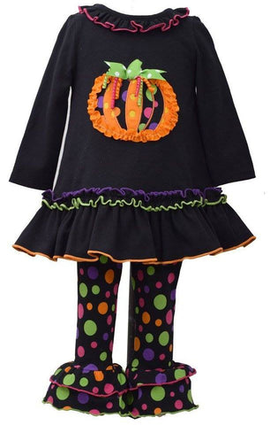 Ruffle Pumpkin Girls Outfit