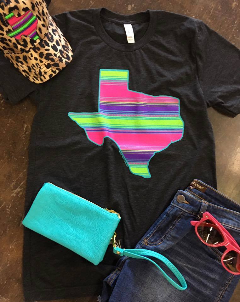 Bright Serape Texas Tee