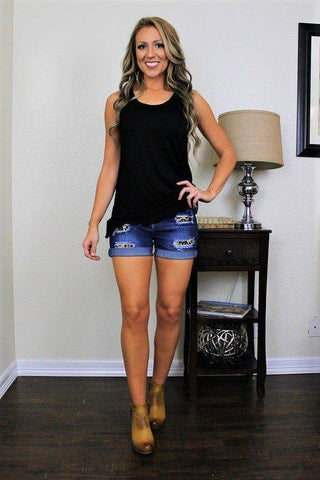 323 Leopard Patch Shorts