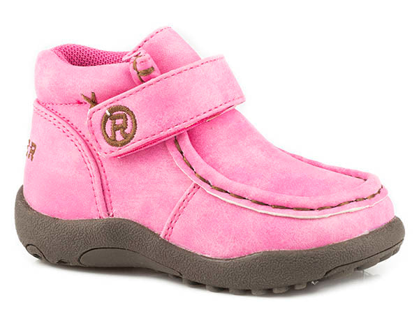 Infant Pink COWBABIES CHUKKA W/FAUX LEATHER