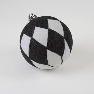 5" Harlequin Glitter Ball Ornament