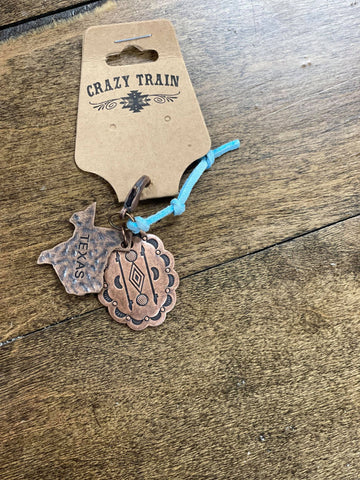 Copper Texas Keychain