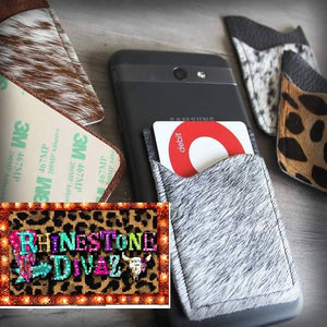 Cowhide Phone Credit Card Holder