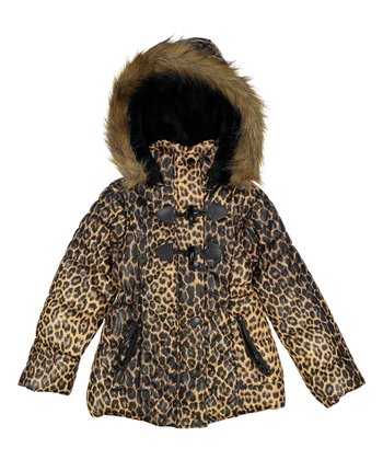 Leopard Puffer Coat