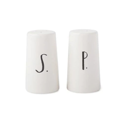 Rae Dunn Stem Print Salt + Pepper Shakers with Gift Box