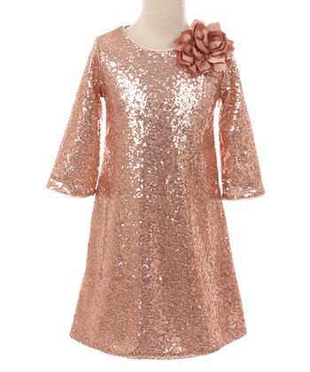 Rose Gold Sequin Dress