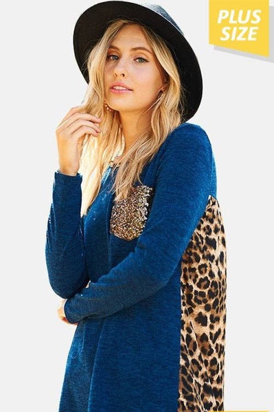 Teal Leopard Backdrop