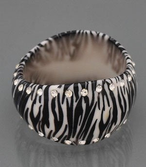 Rhinestone Animal Print Bangle Bracelets