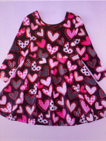 Girls Valentine Heart Dress