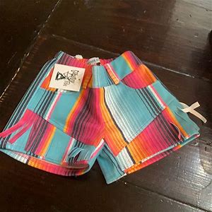 Kids Fringe Suede Serape Shorts