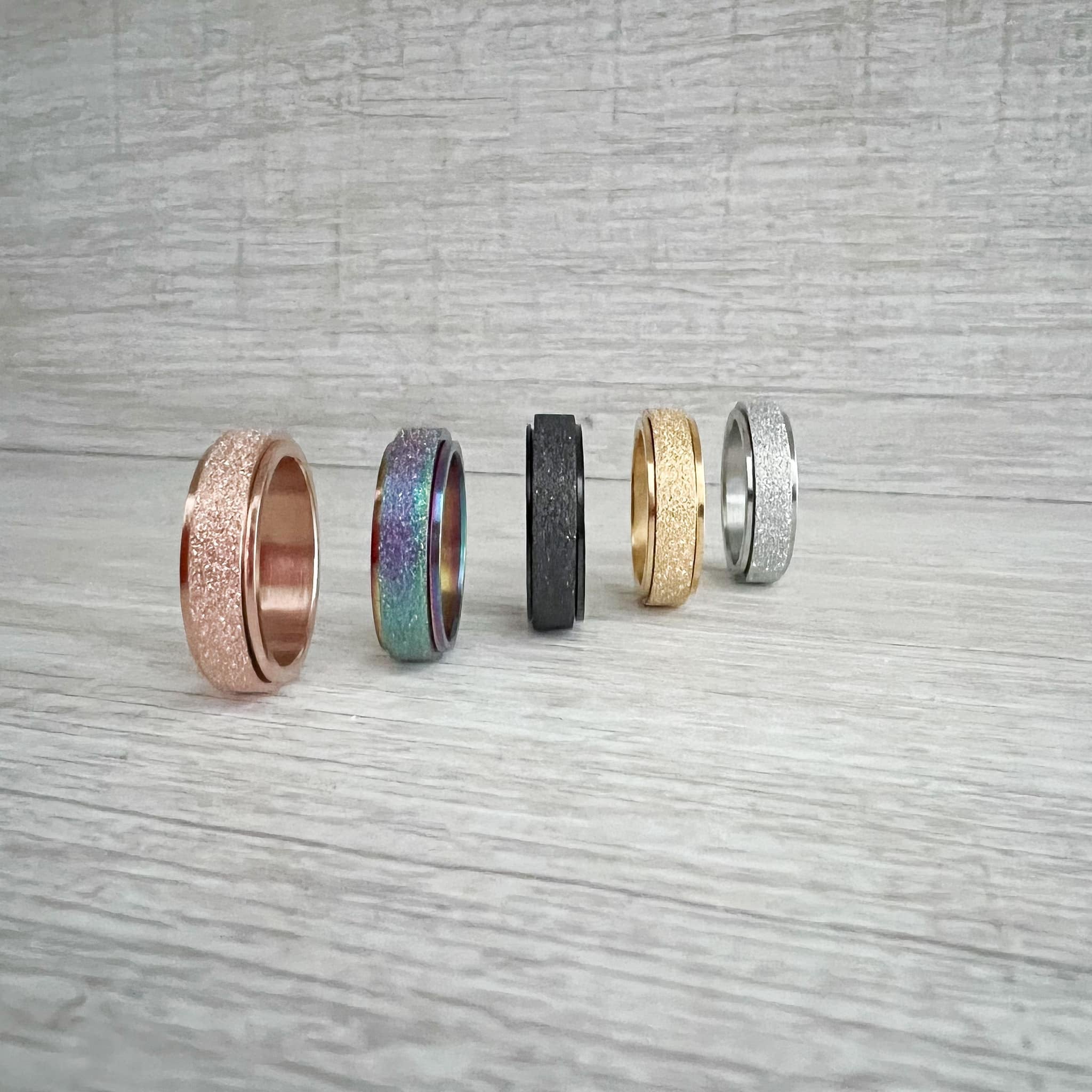 Glitter Spinner Rings