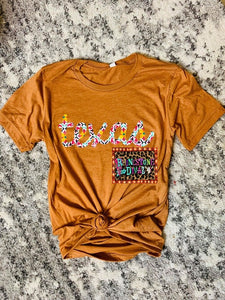 Orange Aztec Texas Tee