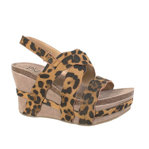 Ruffle Leopard Wedge