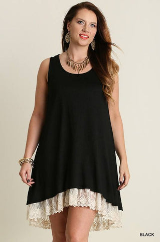 Black With White Lace Dress
