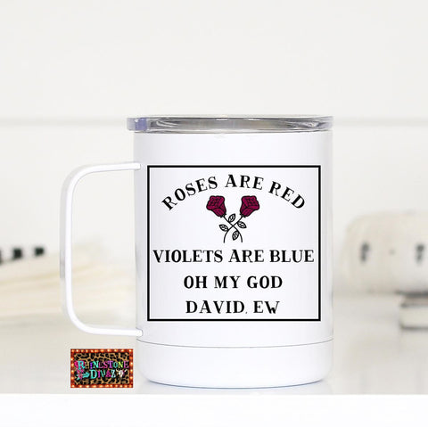 Roses Are Red, David EW Travel Cup With Handle