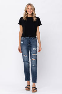 Hi-Rise Distressed Boyfriend 82156J Jean