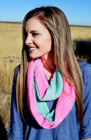 Cotton Candy Sequin Scarf