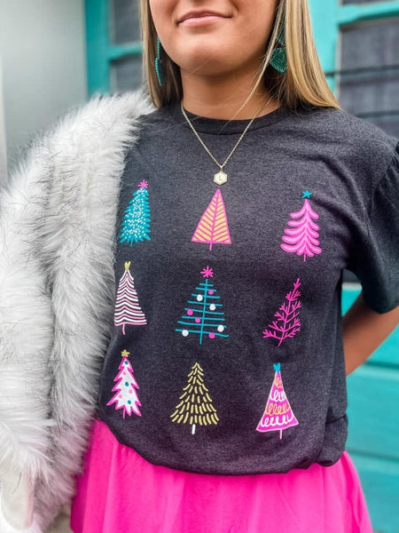 Pink Christmas Repeat Tree Tee