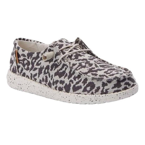 WOMEN'S Wendy Woven Cheetah Grey  Hey Dudes-IN STOCK
