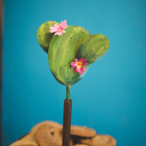 Cactus and Flower Finial