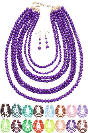 Multi Layer Bead Necklaces