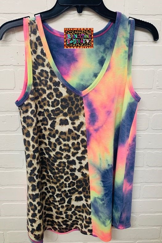 Leopard/Tie Dye Best Of Both Tank