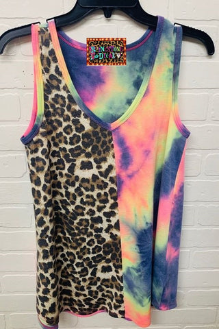 Leopard/Tie Dye Best Of Both Tank