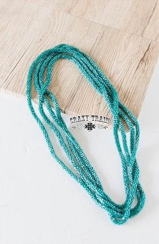 Teal Loopty Loo Necklace