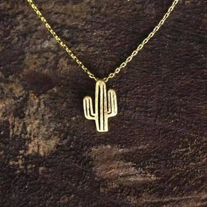 Dainty Cactus Necklace