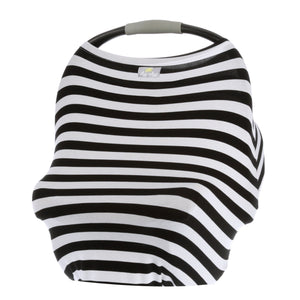 Black + White Stripe Mom Boss™ Nursing & Shopping Cover