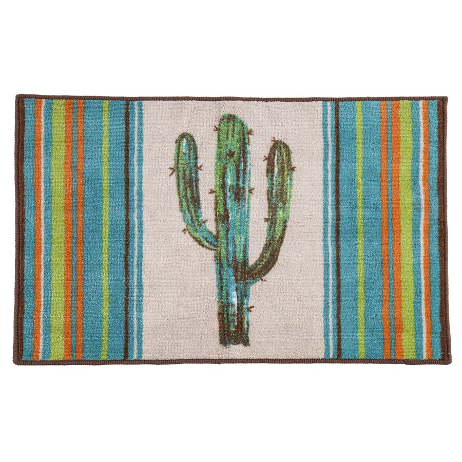 Serape Colorful Cactus Kitchen / Bath Rug