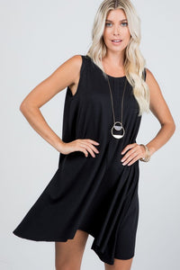Black Flowy Tunic Top