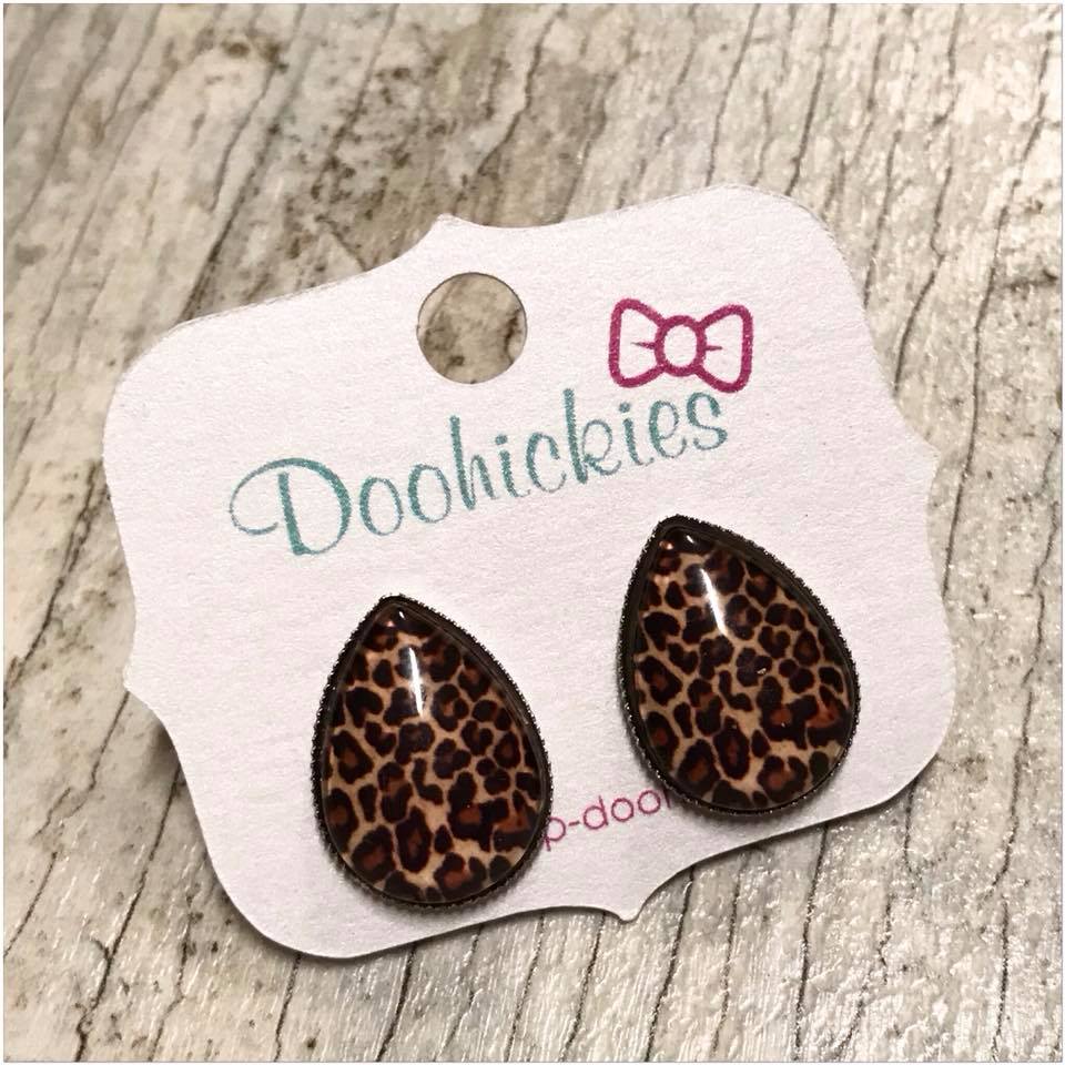Leopard Teardrop Earring