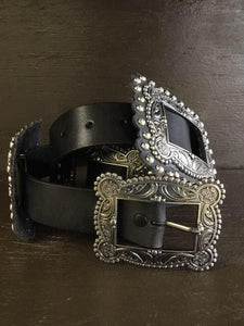 Black Concho Belt