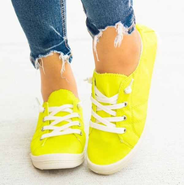 Neon Yellow Comfort Shoe