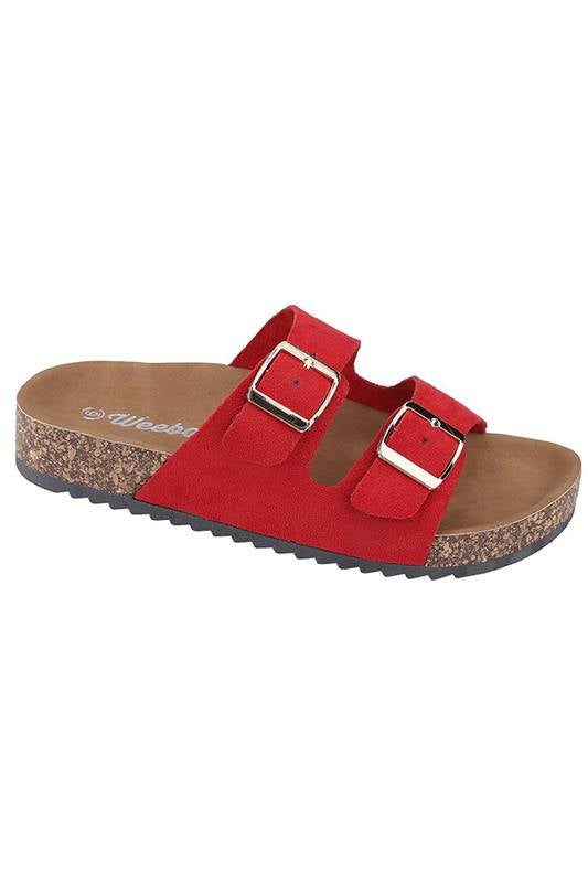 Red Birkstyle Slip on