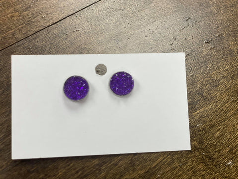 Purple Glitter Druzy