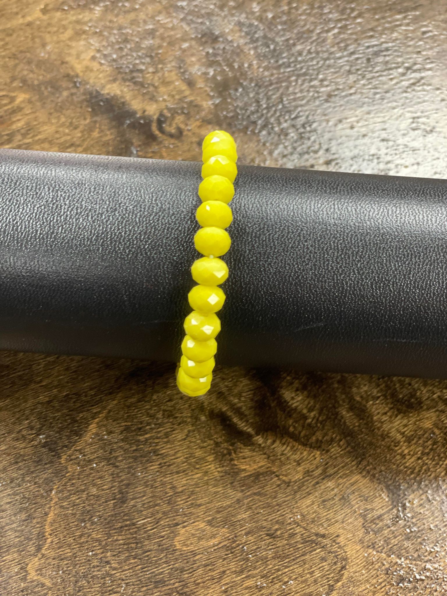 Bright Yellow Bead Bracelet