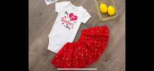 Red My 1st Valentine Tutu Set