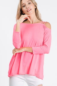 Hot Pink Shoulder Strap Top