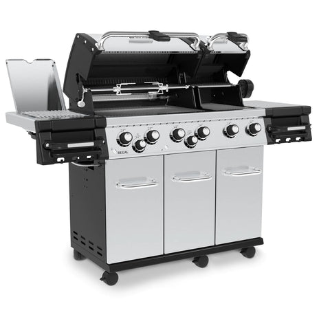 Broil King Regal S 690 PRO IR 6-Burner Propane Gas Grill With Rotisserie & Infrared Side Burner - Stainless Steel