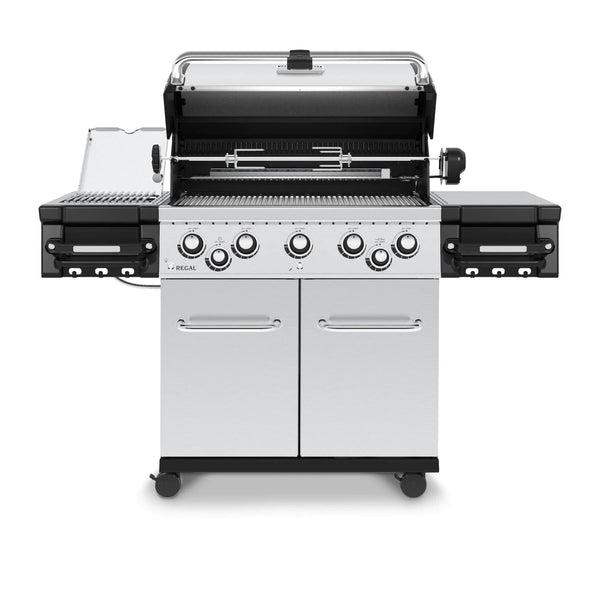 Broil King Regal S 590 PRO IR 5-Burner Propane Gas Grill With Rotisserie & Infrared Side Burner - Stainless Steel