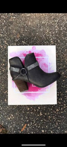 Rhinestone strap bootie