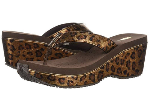 Bronze Volatile Leopard Wedge