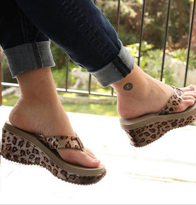 Taupe Volatile Leopard Wedge