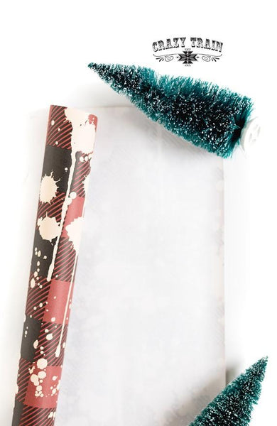 Over the Top Splash Plaid Wrapping Paper