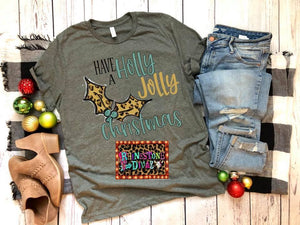 Leopard Holly Jolly Tee