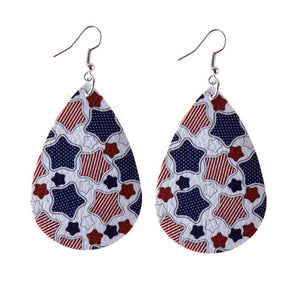 American Star Leather Earrings