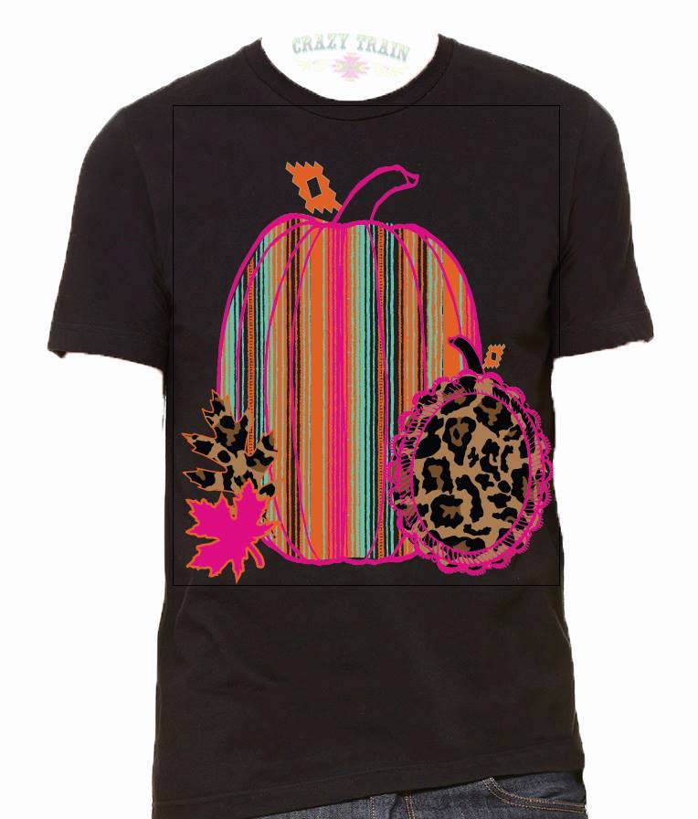 Serape/Leopard Pumpkin Tee